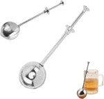 Tea Infusers for Loose Tea Reusable Long Handle Tea Ball Stainless Steel