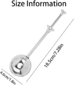 Tea Infusers for Loose Tea Reusable Long Handle Tea Ball Stainless Steel - Image 2