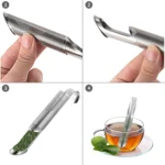 Tea Infusers for Loose Tea Pen Fine Mesh Single Cup Sticks Spoon Pipe - Image 2